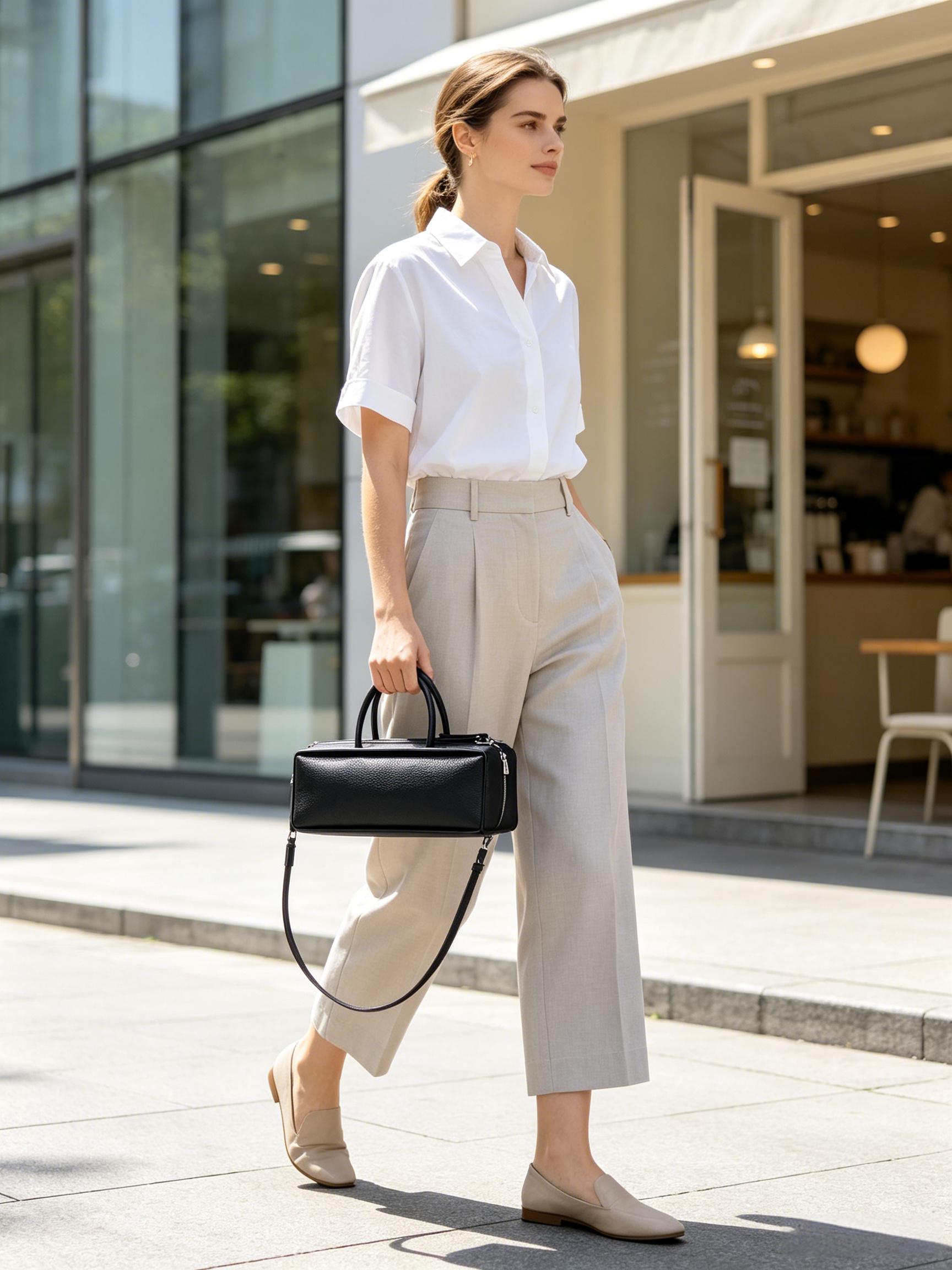 Women Small Box Top Handle Bag Detachable Strap Crossbody Purse for Daily Work Suitpure