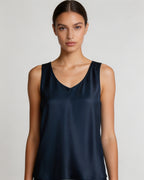 Four-Color Simple Satin Acetate Tank Top Suitpure