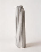 High-Waist Linen Stripe Wide Trousers | Concealed Pleats Suitpure