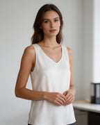 Four-Color Simple Satin Acetate Tank Top Suitpure