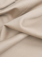 Khaki Tencel‑Cotton Waist‑Incorporated Midi Skirt Front & Back Slit