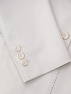 Light Taupe Notched‑Lapel Casual Blazer for Women