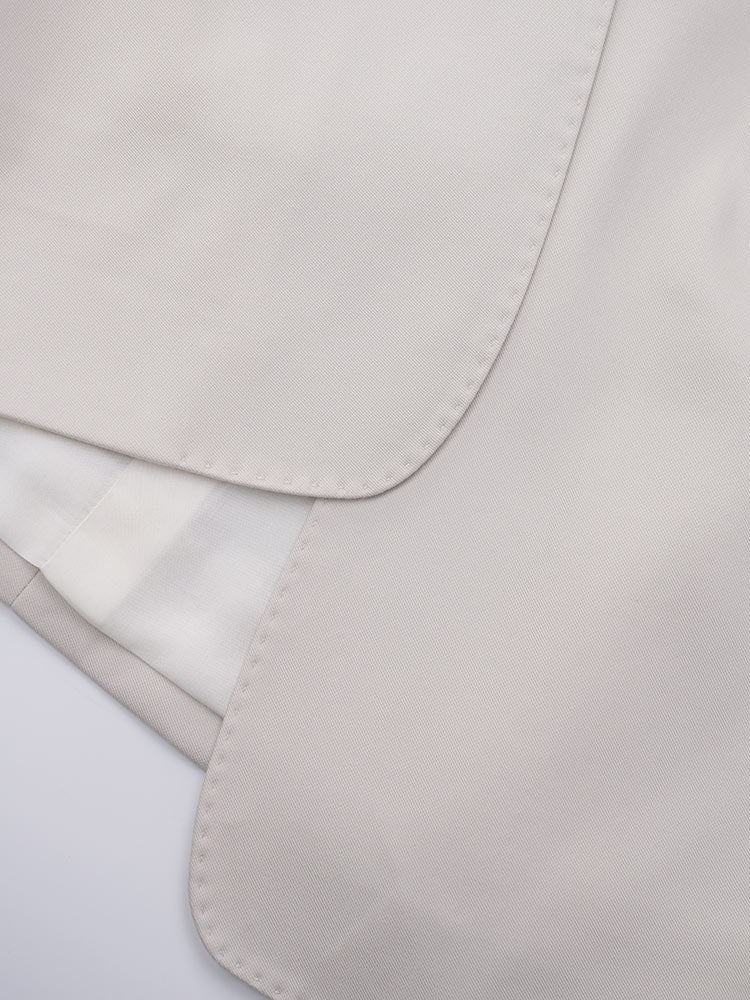 Light Taupe Notched‑Lapel Casual Blazer for Women