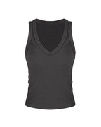 Minimal Deep V‑Neck Ribbed Layering Tank Top