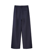Heavy‑Weight Acetate‑Wool Single‑Pleat Straight‑Leg Trousers