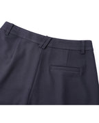 Heavy‑Weight Acetate‑Wool Single‑Pleat Straight‑Leg Trousers