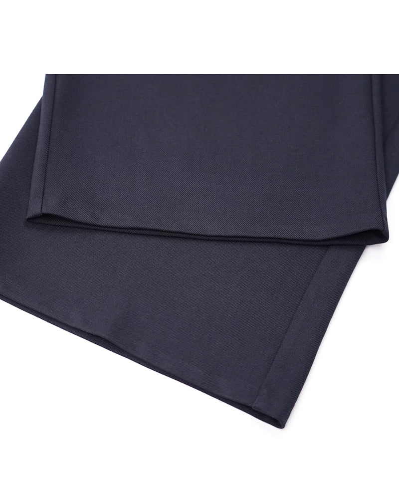 Heavy‑Weight Acetate‑Wool Single‑Pleat Straight‑Leg Trousers