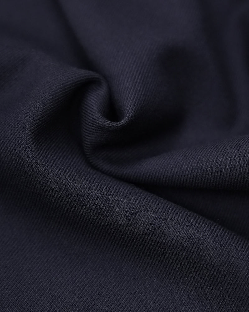 Heavy‑Weight Acetate‑Wool Single‑Pleat Straight‑Leg Trousers