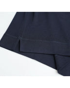 Mock‑Neck Wool‑Cotton‑Modal Soft Elbow‑Sleeve T‑Shirt Top